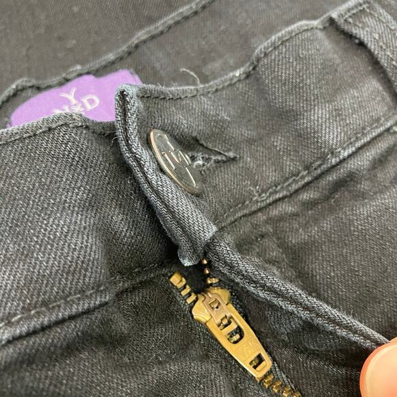 NYDJ | Black Jeans Straight Leg Denim 99% Cotton Womens 12 PETITE - Picture 2 of 6